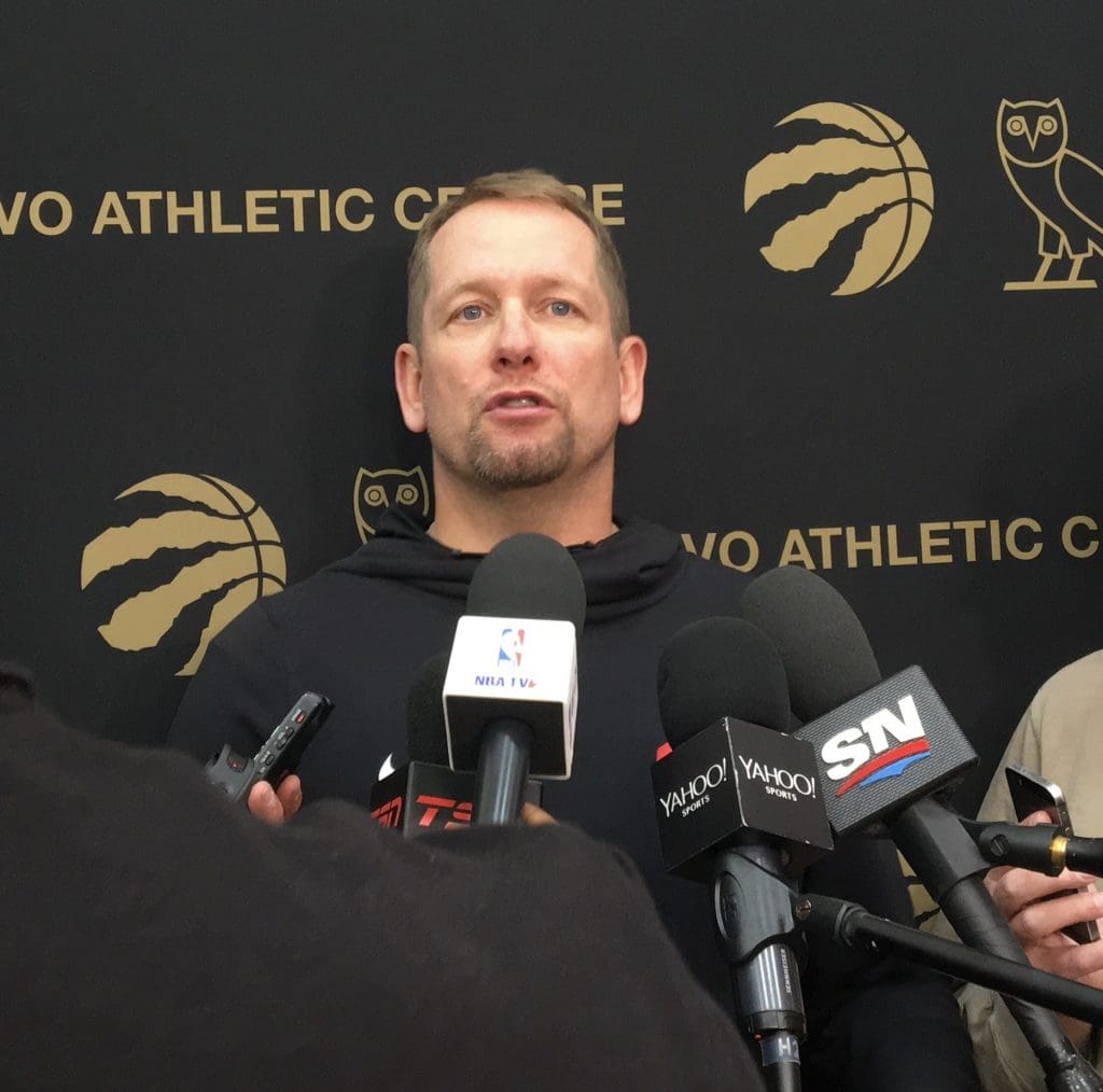 Nick Nurse Head Coach Raptors Training Camp