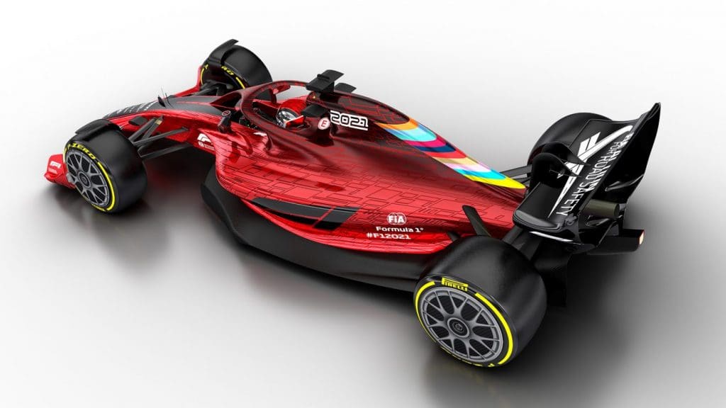 monoplaza 2021 f1 vista trasera