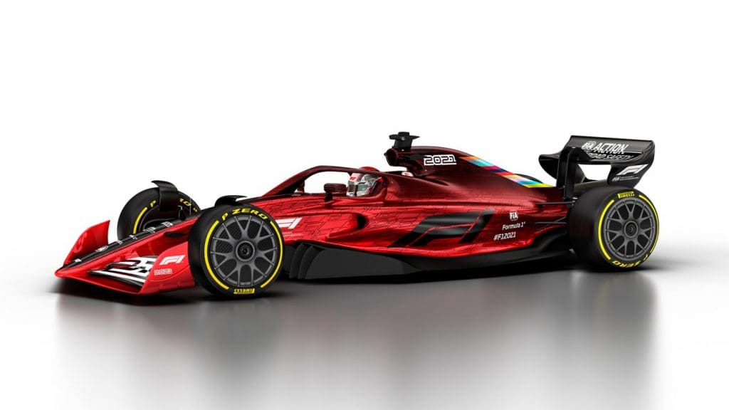 monoplaza 2021 f1 vista costado