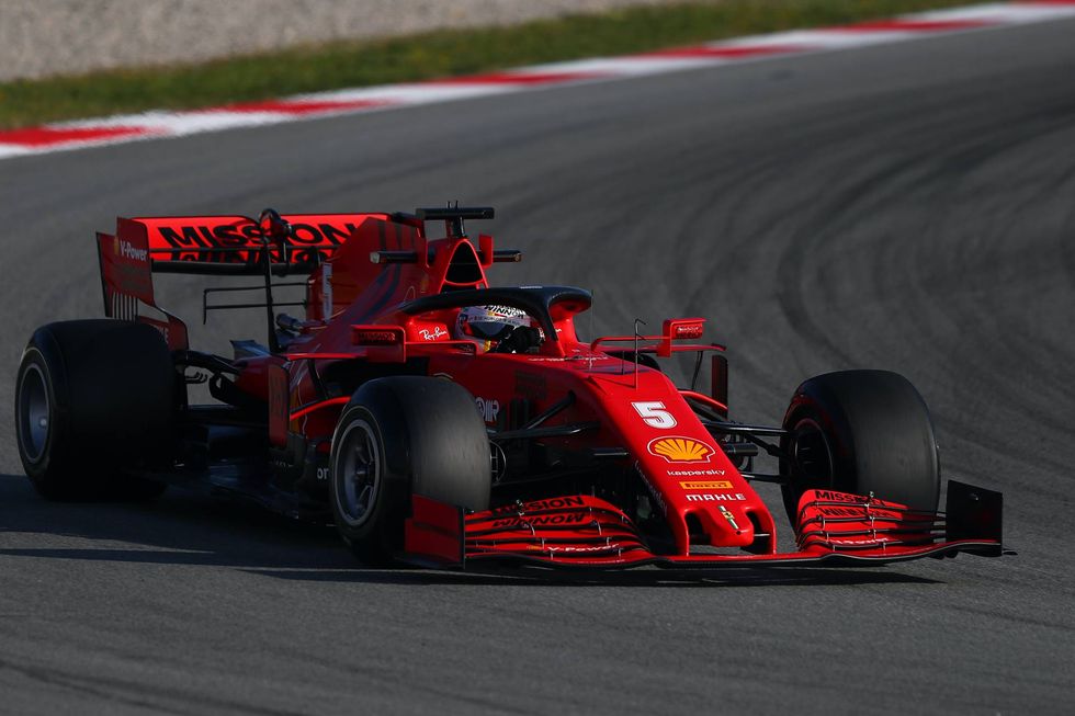 Sebastian Vettel y Charles Leclerc acumularon 164 giros al Circuit de Barcelona - Catalunya.