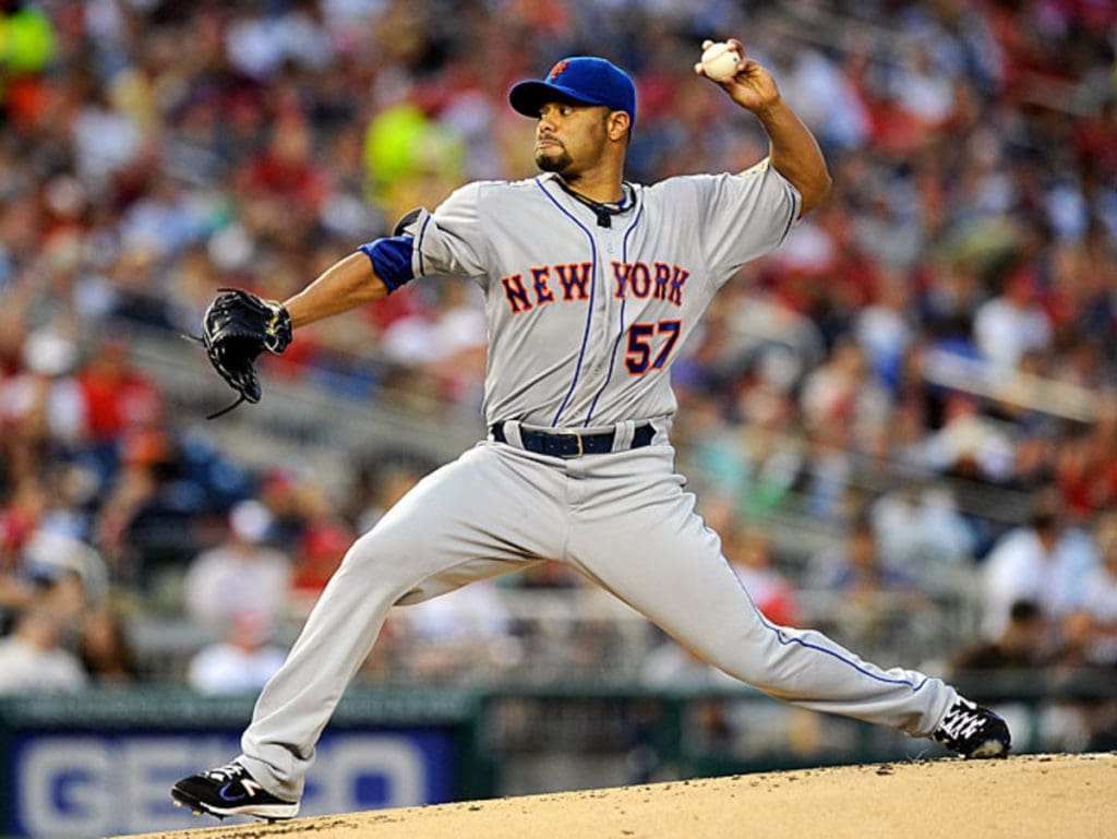 Johan Santana con los Mets.