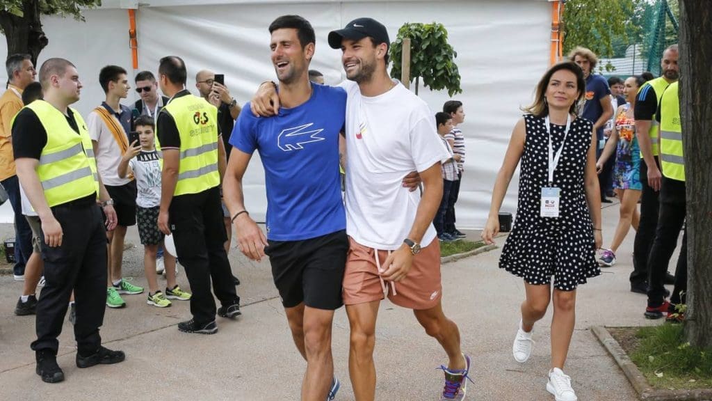 Djokovic y Dimitrov, ambos positivos por el Covid-19.