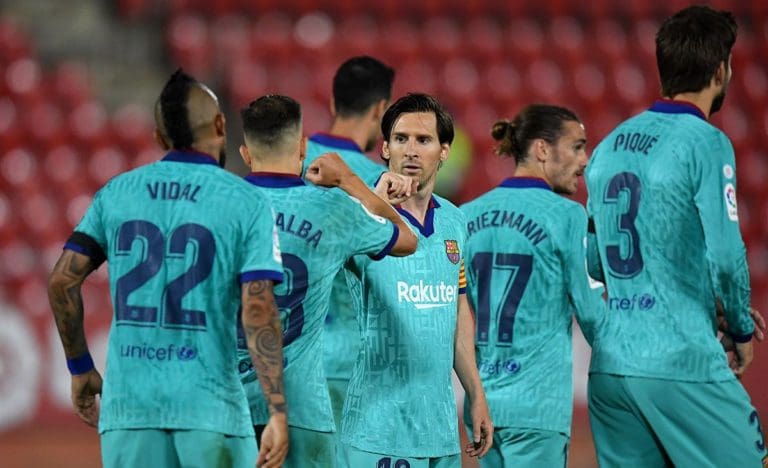 Lionel Messi contra el RCD Mallorca.