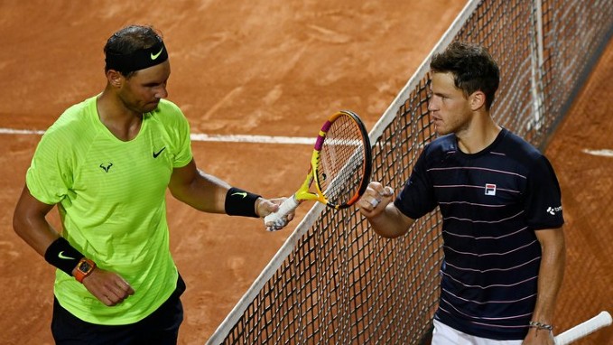 Saludo de Rafa y Diego en cuartos de Roma