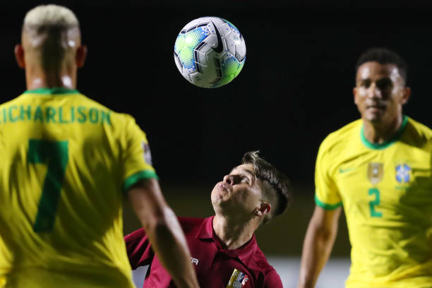 Yeferson Soteldo con la selección de Venezuela.