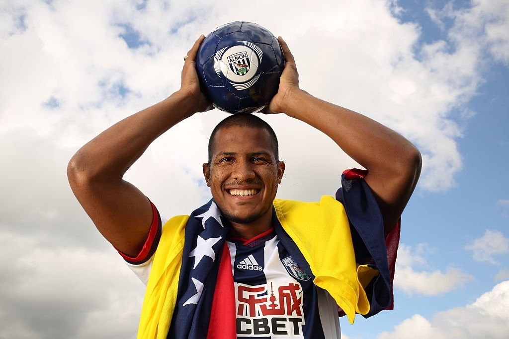 Salomón Rondón, de la A a la Z 10 Salomón Rondón con el West Bromwich Albion.