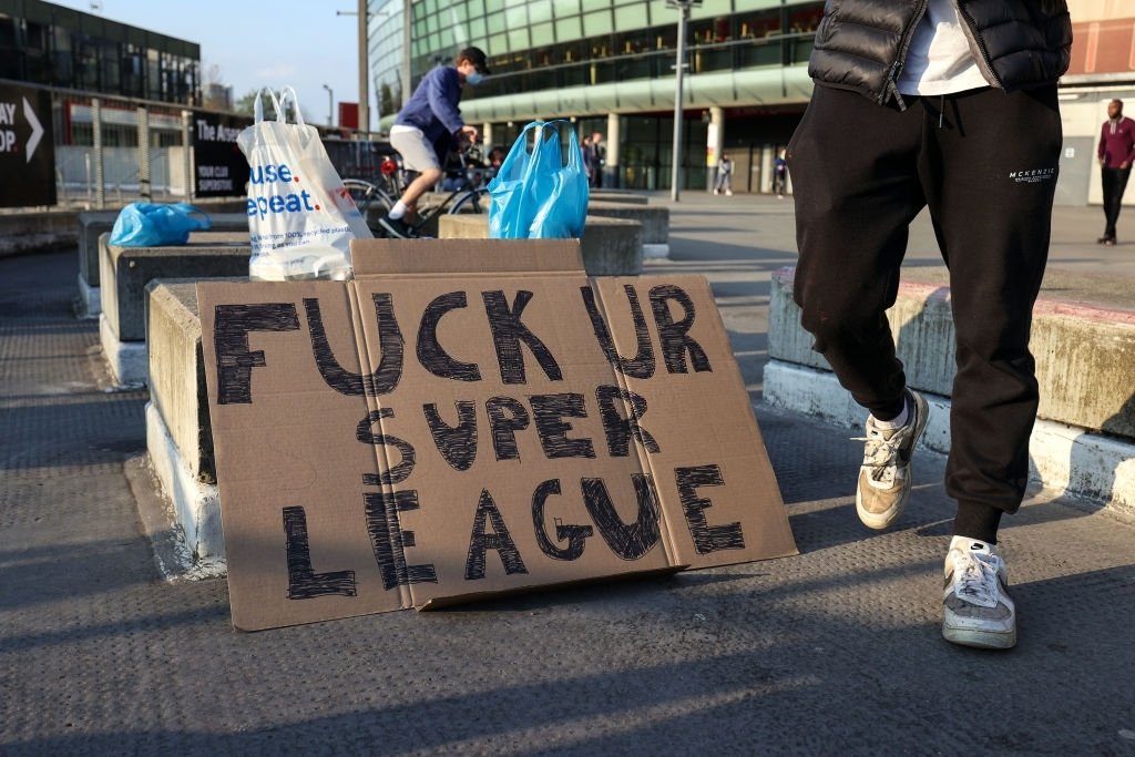 Protestas en Inglaterra contra la Superliga