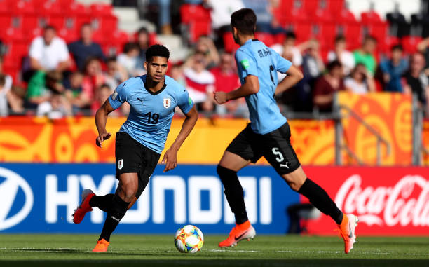 Ronald Araújo con la sub 20 de Uruguay