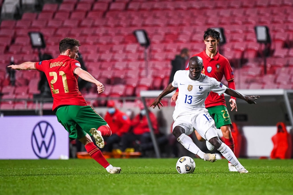 N'Golo Kanté en el Francia vs Portugal por la Nations League