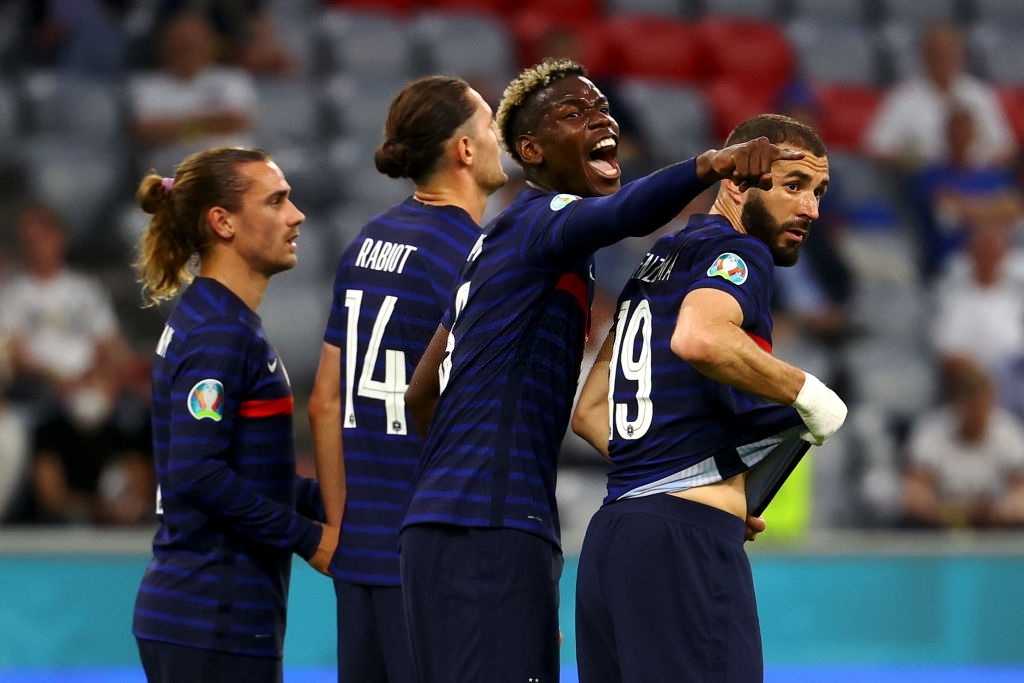 Paul Pogba en la victoria de Francia 1-0 sobre Alemania en la Eurocopa
