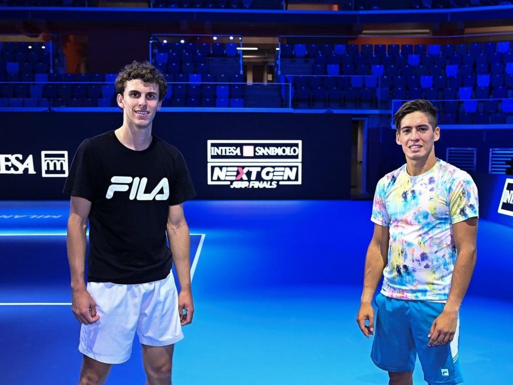 Juan Manuel Cerúndulo y Sebastián Báez en la Naxt Gen ATP Finals 2021