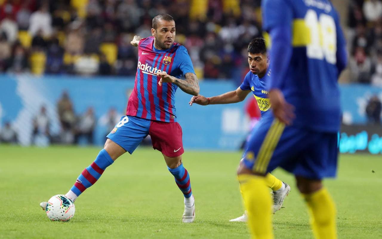 Dani Alves trabajó en el lateral derecho del Barcelona