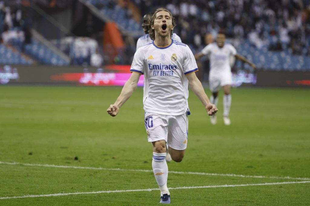 Luka Modric anotó el primer gol de Real Madrid ante el Athletic en la Supercopa