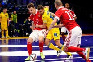 Rusia derrotó a Ucrania en las semifinales del Europeo de Futsal en febrero de 2022