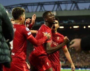 Ibrahima Konaté abrió el marcador para Liverpool ante Benfica