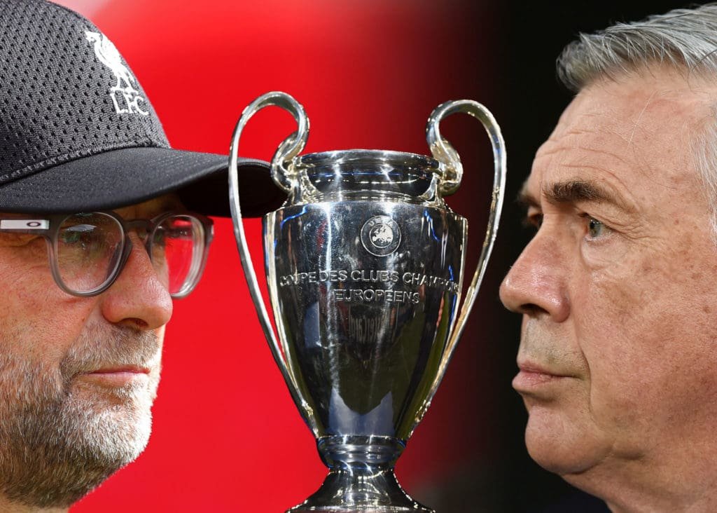 Jürgen Klopp vs Carlo Ancelotti en la final de la Champions entre Liverpool y Real Madrid