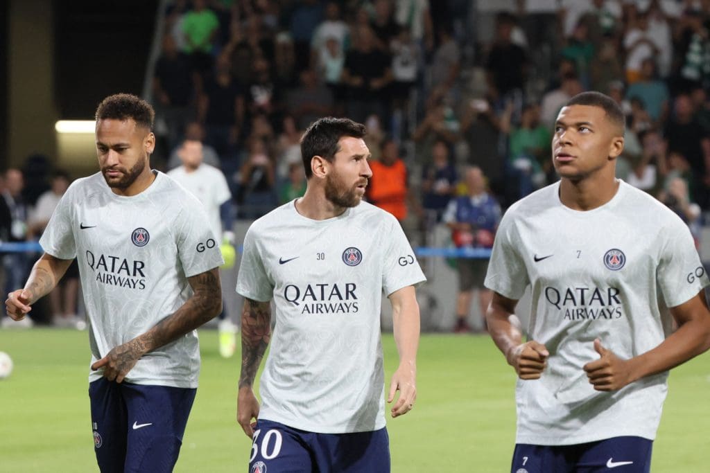 Neymar, Leo Messi y Kylian Mbappé