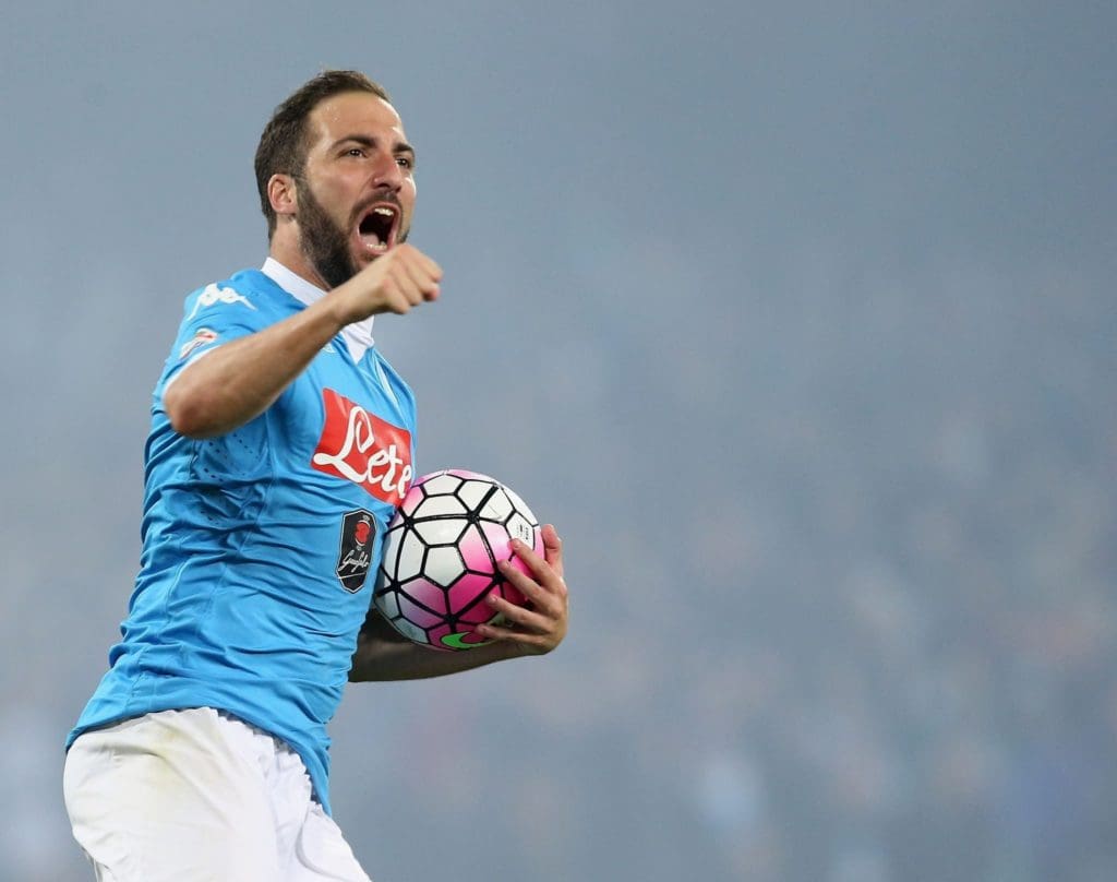 Gonzalo Higuaín con el Napoli