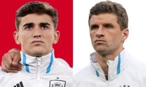 Gavi (España) y Thomas Müller (Alemania)