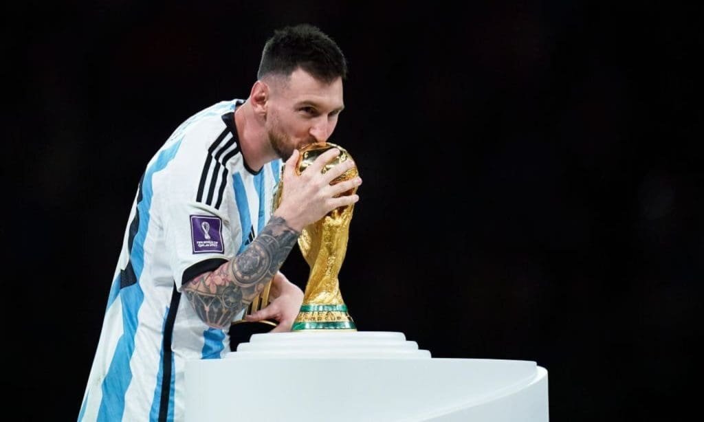 Leo Messi, autor de siete goles y diez asistencias con Argentina