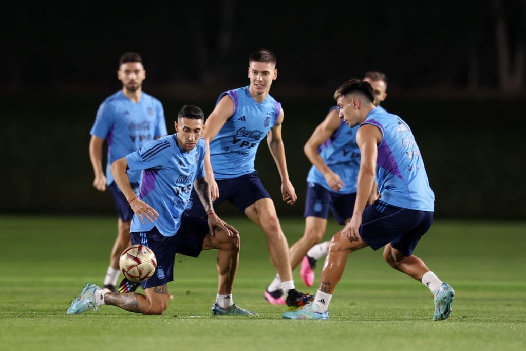 argentina training session fifa world cup qatar 2022