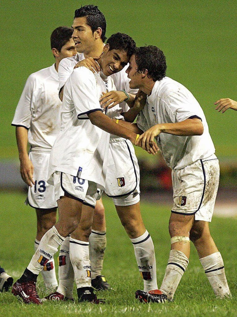 Algunos de los jugadores de la Vinotinto 2005: Luis Manuel Seijas, Ronald Vargas, "Miku" Fedor...