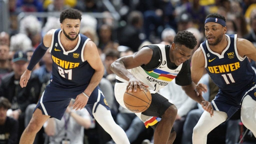 anthony edwards jamal murray nuggets vs timberwolves game 2 1681967258 1