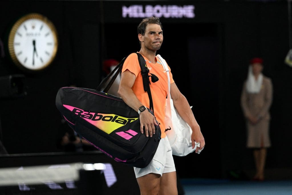 Nadal después de perder en segunda ronda del Australian Open.