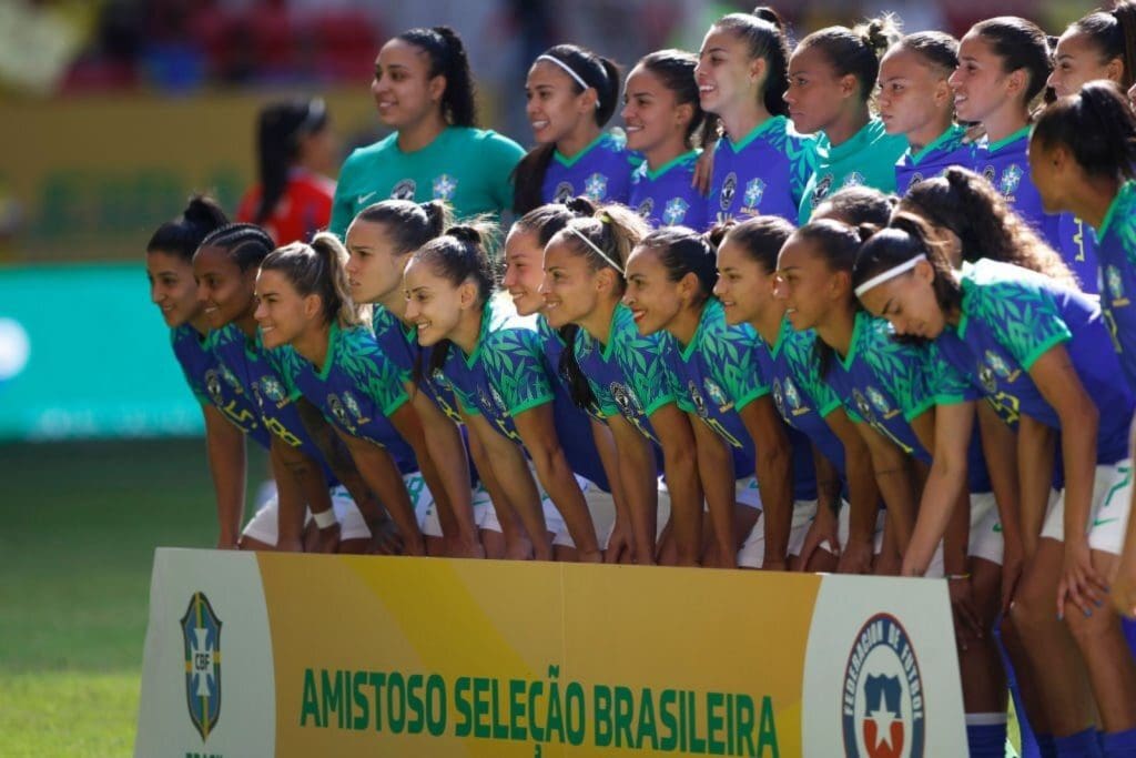 Brasil en amistoso previo al Mundial femenino de 2023.