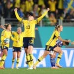 La celebración de Suecia tras su pase a semifinales del Mundial femenino.