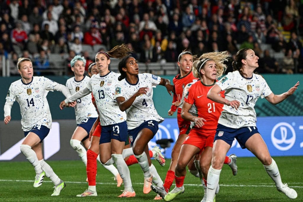 Las jugadores de Portugal y Estados Unidos.