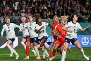 Las jugadores de Portugal y Estados Unidos.