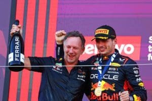 Christian Horner y Max Verstappen