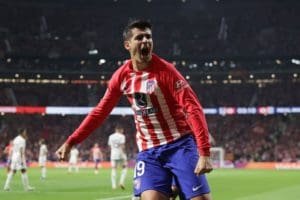 Álvaro Morata marcó doblete en el triunfo del Atlético de Madrid.