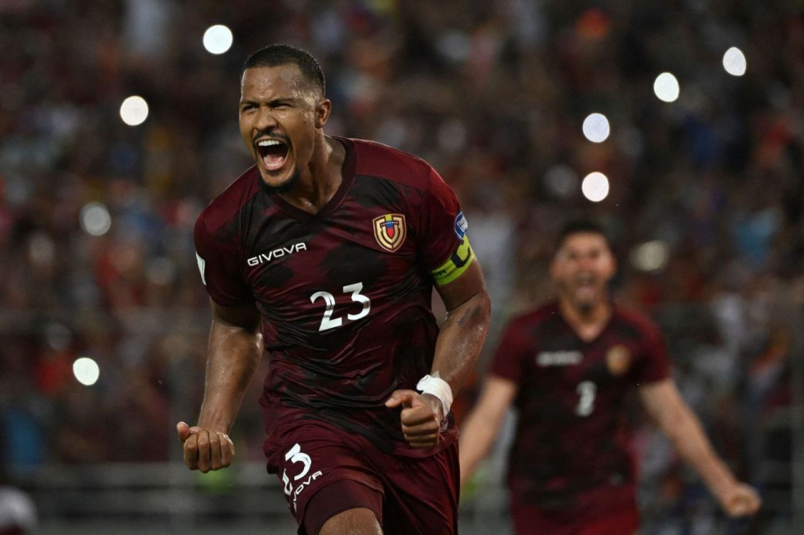 Salomón Rondón, autor del gol del triunfo de Venezuela.