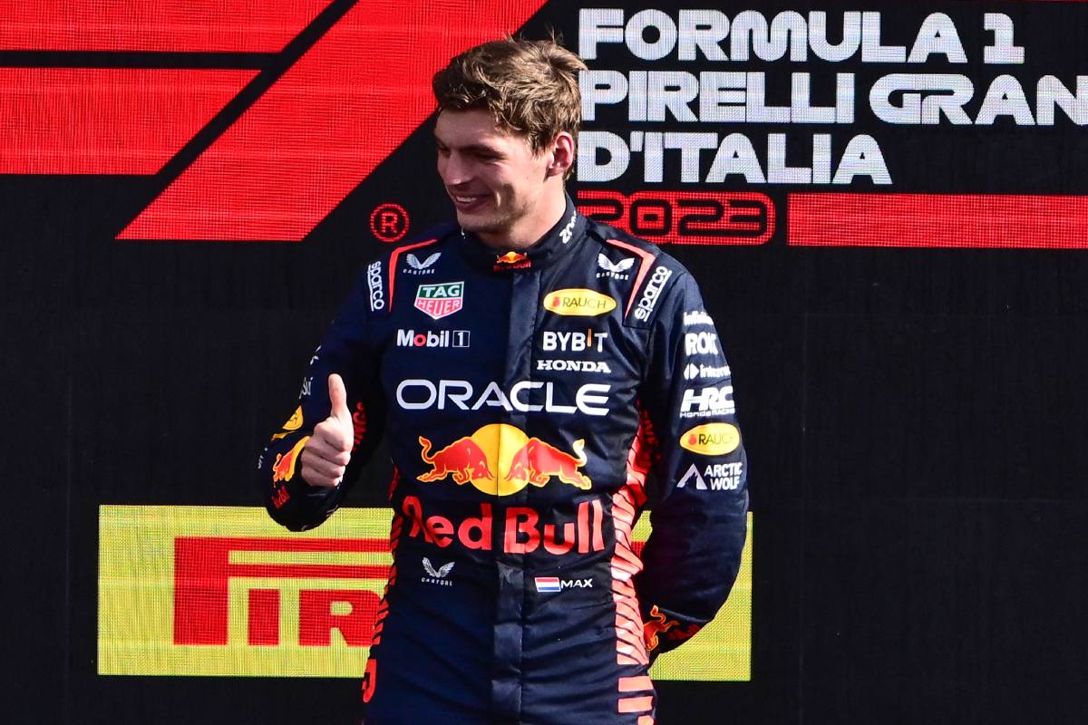 Verstappen celebra su victoria 12 en la temporada 2023