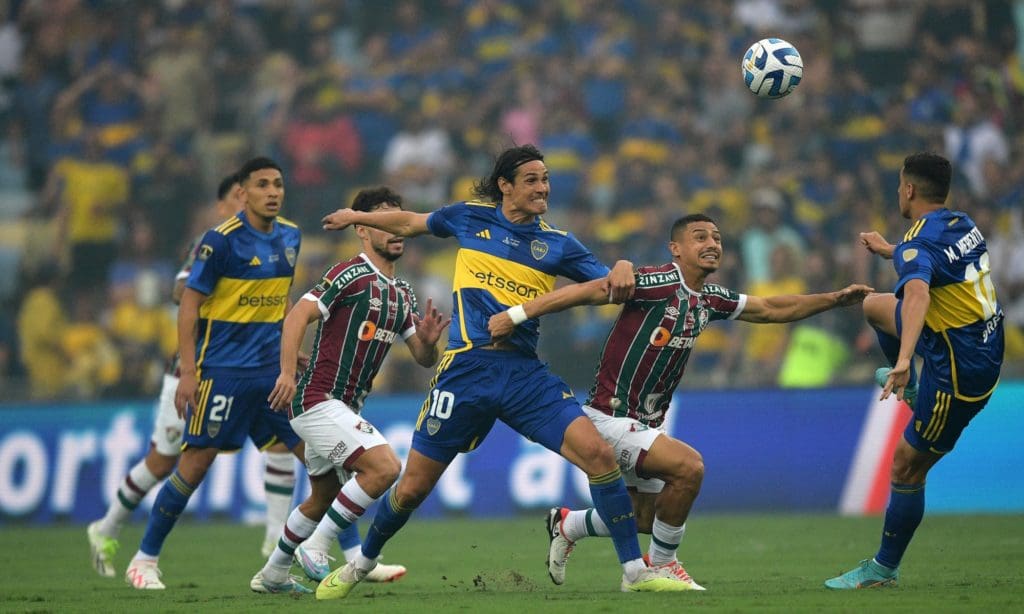 Edinson Cavani, poco y nada en la final de Libertadores para Boca Juniors. Foto: Conmebol.