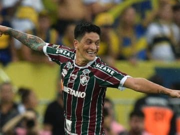 Germán Cano marcó en la final de Libertadores para Fluminense. Foto: Conmebol.