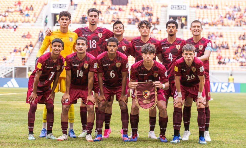 Venezuela antes del duelo contra Alemania. Foto: FVF.