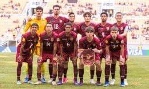 Venezuela antes del duelo contra Alemania. Foto: FVF.