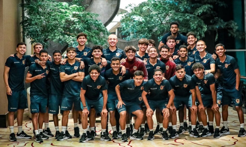 La selección sub 17 de Venezuela que estará en el Mundial de la categoría. Foto: FVF.