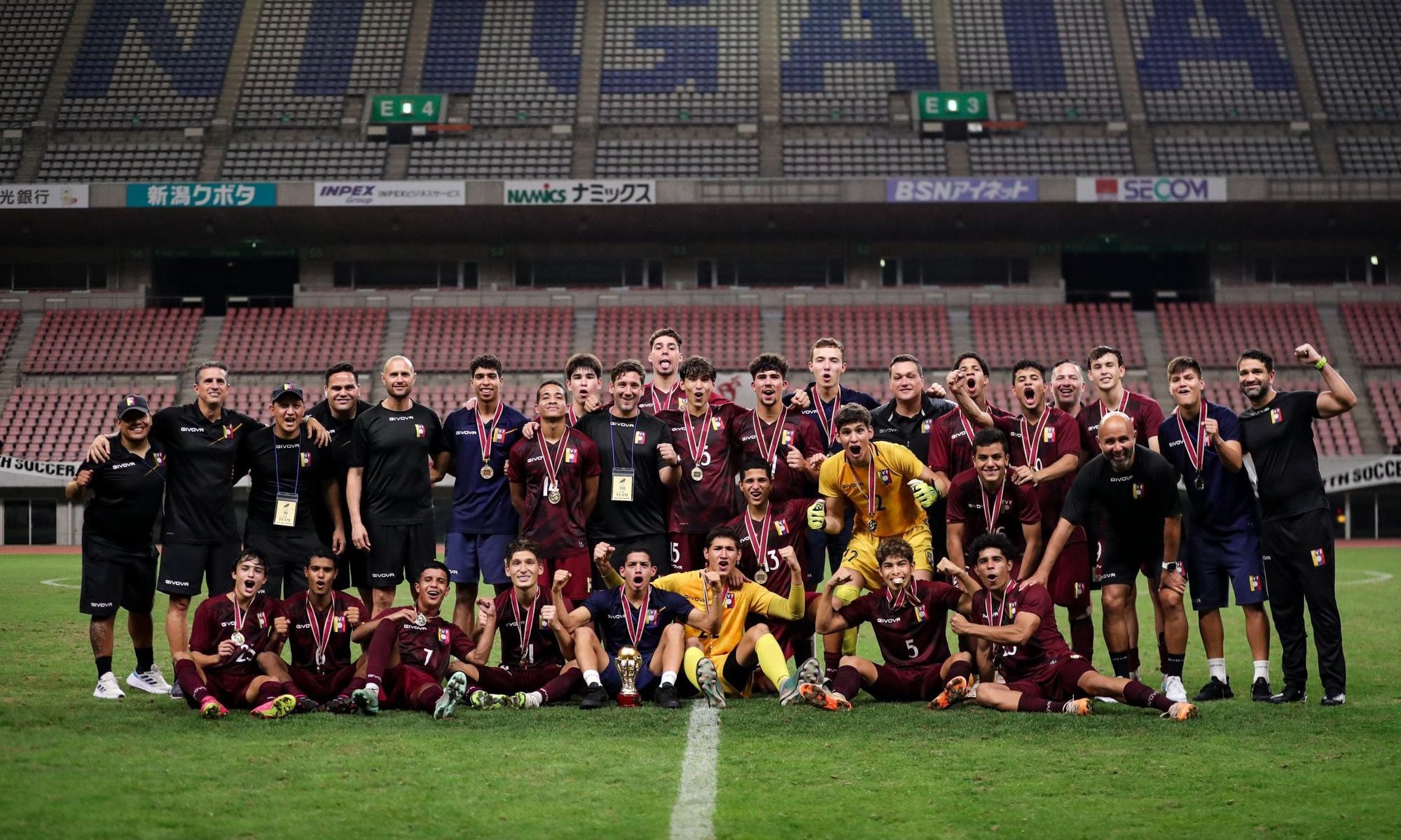 La selección sub 17 de Venezuela. Foto: FVF.