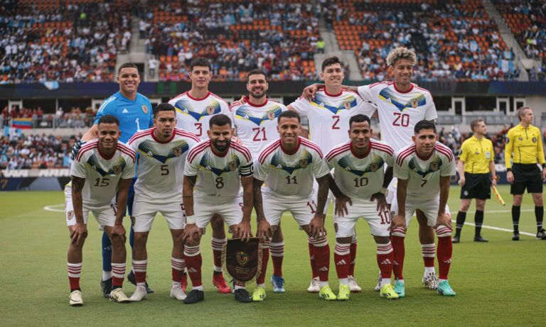 Venezuela antes del 0-0 con Guatemala. Foto: FVF.