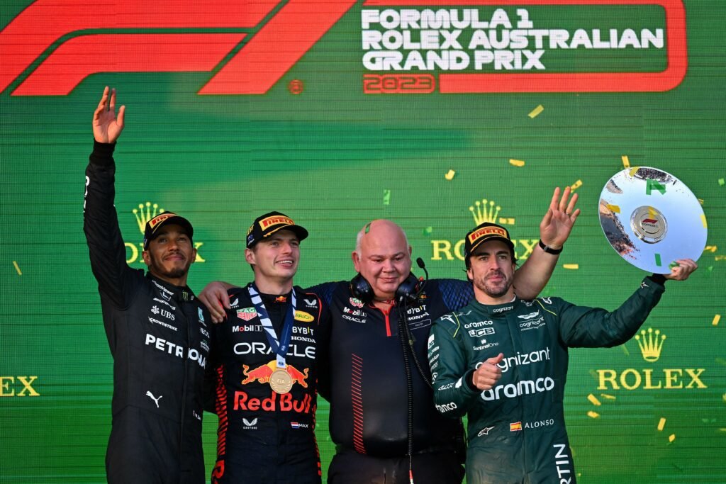 auto prix f1 aus podium