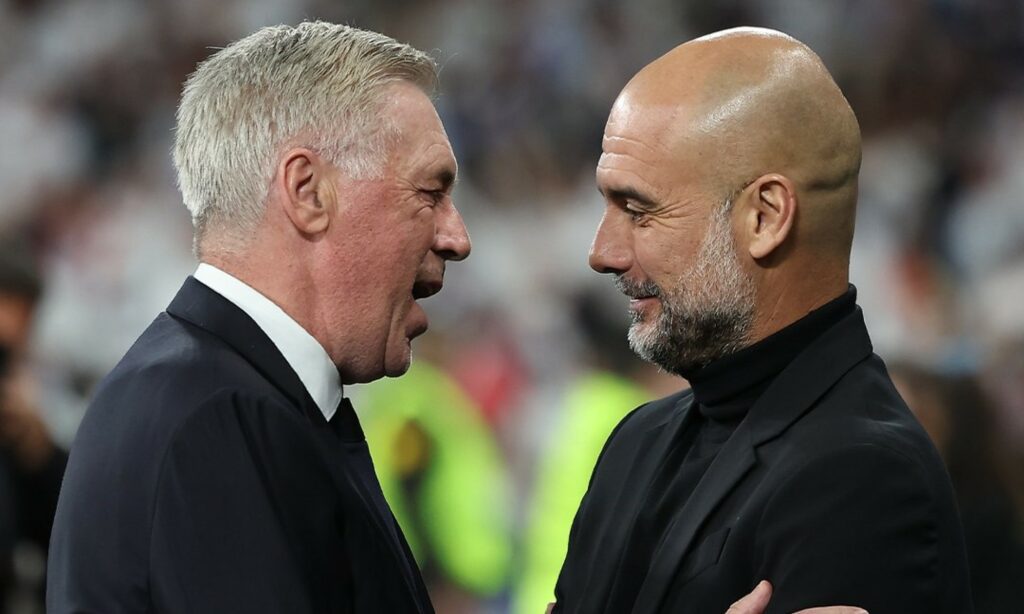 Carlo Ancelotti y Pep Guardiola.