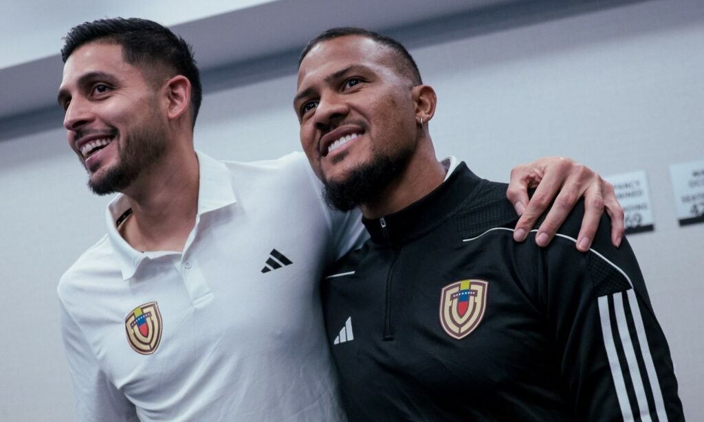 Rafael Romo y Salomón Rondón, pilares de Venezuela. Foto: FVF.