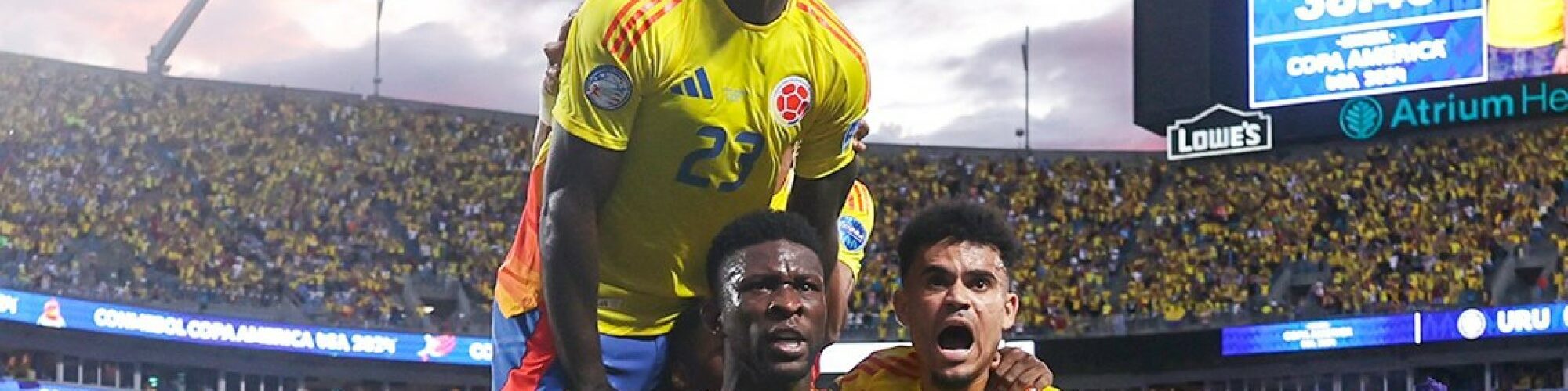 Lerma anotó el gol del triunfo de Colombia sobre Uruguay.