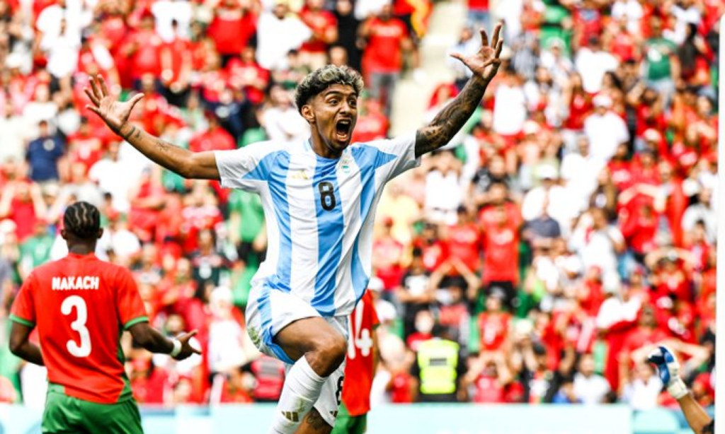 Medina anotó el gol del triunfo de Argentina.