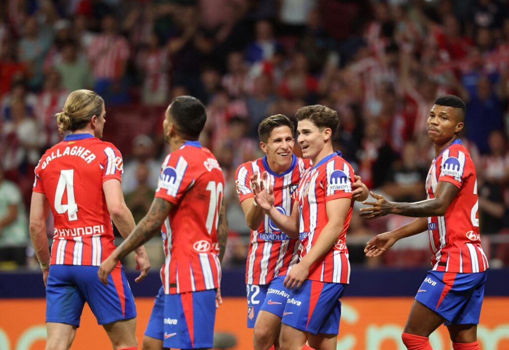 Julián Álvarez anotó su primer gol con el Atlético de Madrid.