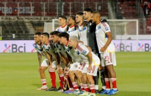 La Vinotinto antes de su duelo contra Chile en Santiago.